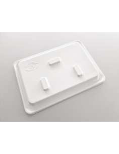 Plateau repas couvercle - Fibre de canne - ref : 949205