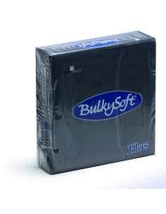 Serviette 38x38 cm - Point à point - 2 plis - Noir - ref : 006776