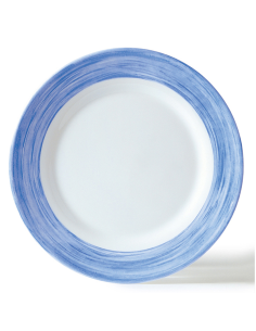Assiette plate 235 brush bleu - Lot de 6 2