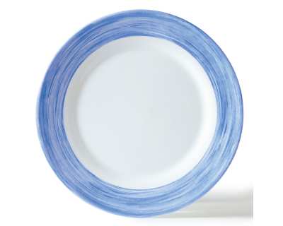 Assiette plate 235 brush bleu - Lot de 6