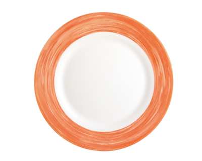 Assiette plate 155 brush orange - Lot de 6 2