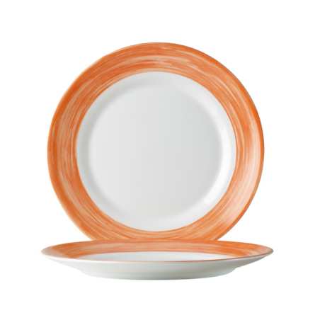 Assiette plate 235 brush orange