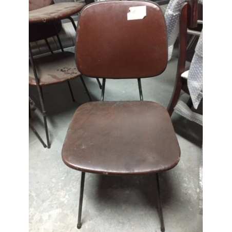 Lot de 6 chaises en cuir marron occasion
