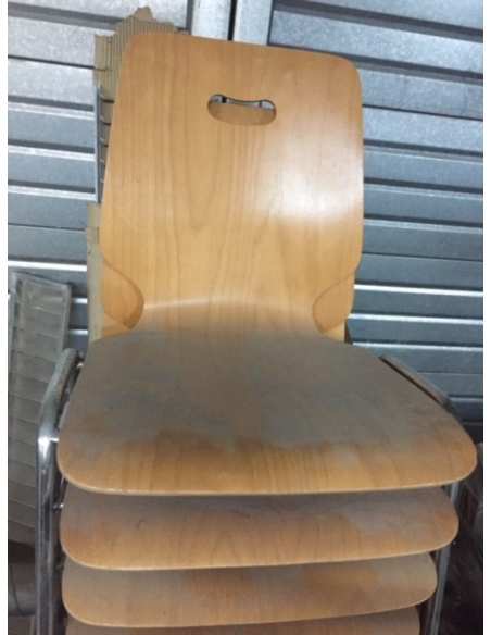 Lot de 12 chaises bois occasion