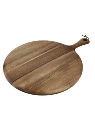 Planche ronde avec poignée en bois