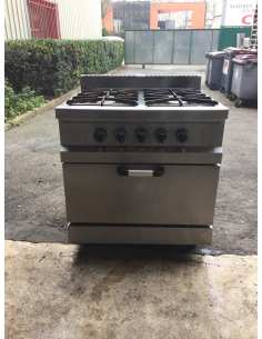 Fourneau 4 feux sur four gaz occasion