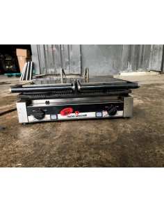 Grille panini électrique double plaque rainurées occasion