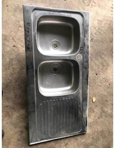 Double évier 2 bacs égouttoir droit occasion