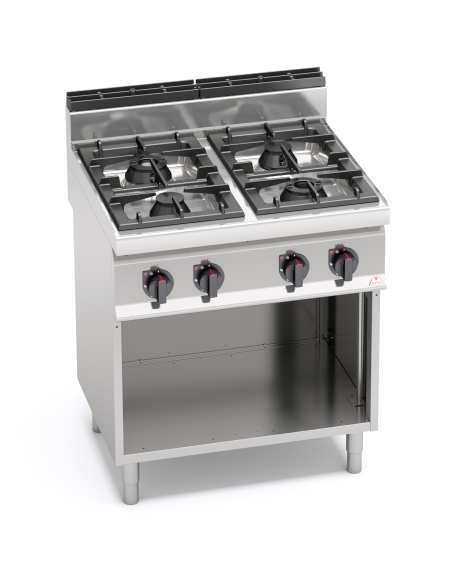 Fourneau 4 feux sur placard - Gaz  800x700x900mm