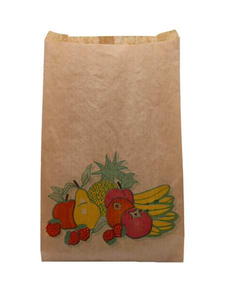 Sacs fruits & legumes - garder la peche // 3kgrs - 200x(45+45)x340mm  - Paquet de 1000
