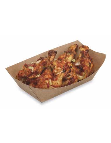 Barquette bateau 300ml caissipak brun - 4 lots de 250 unités