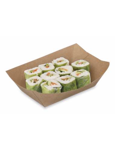 Barquette bateau 750ml caissipak brun - 4 lots de 250 unités