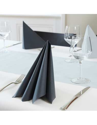 Serviette airlaid 40x40 unie cacao - 8 lots de 50 unités