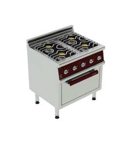 4 feux sur four gaz gn 2/1 charvet