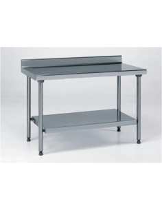 Table adossé 800x600x850/900 avec étagère basse