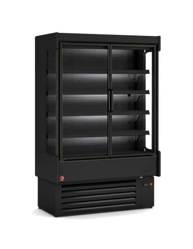 Mural réfrigéré, ventilé avec groupe, 2 portes battantes