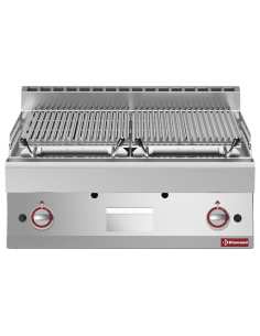 Grill pierre de lave, 1/1 module, grille en fonte "double face"