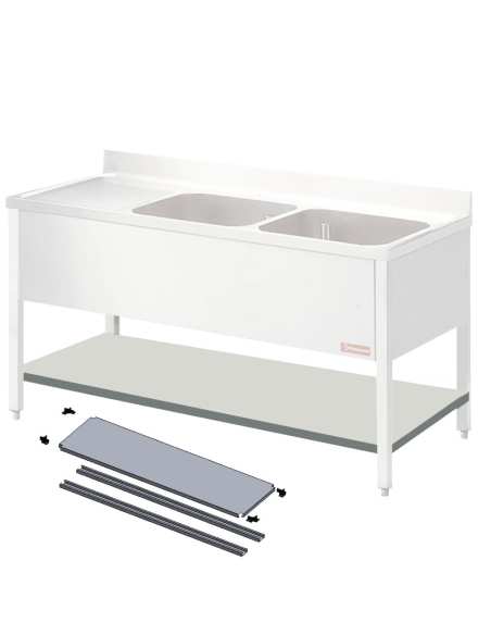 Tablette inférieure pour plonge démontable