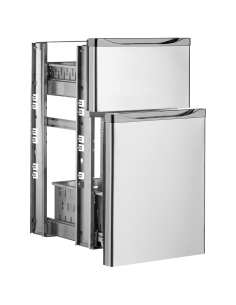 Kit bloc tiroirs, acier inox, (1/3+2/3) x TAV...