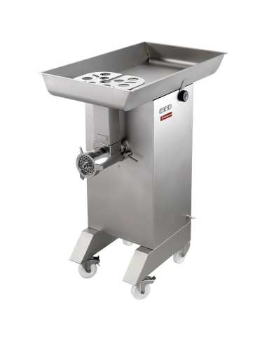 Hachoir en inox N° 32, Ø 4.5 mm, 700 kg/h, sur roues