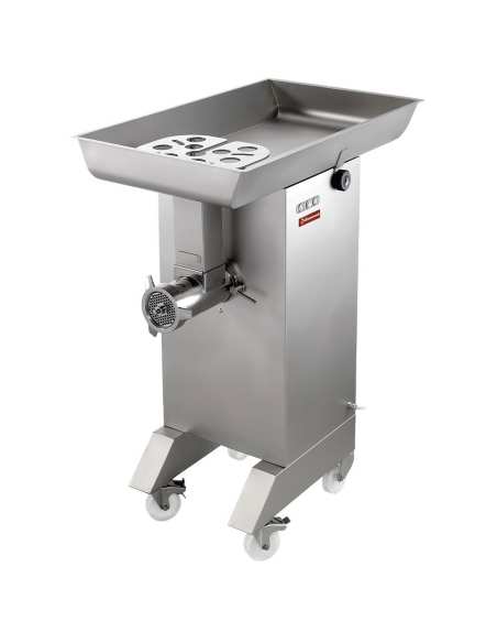 Hachoir en inox N° 32, Ø 4.5 mm, 700 kg/h, sur roues