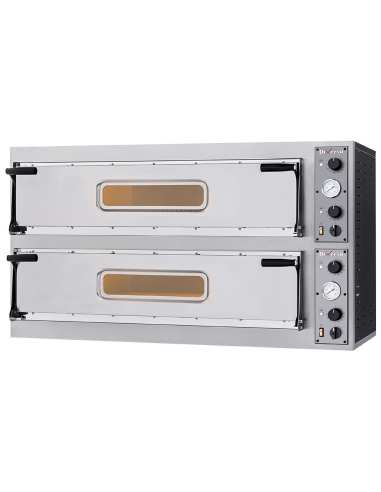 Four électrique 2x 3 pizzas diam. 350mm, 2 chambres