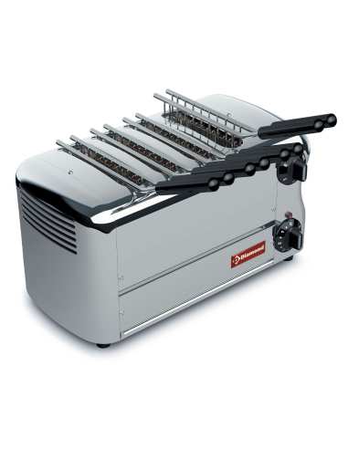 Toaster (croque-monsieur) électrique 4 pinces - Acier inox.