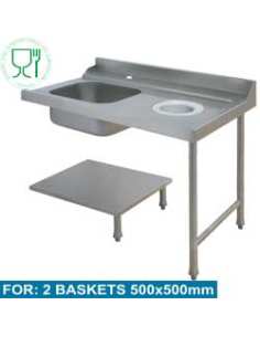 Table de prélavage "droite" (tous modèles)