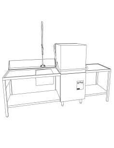 Lave-vaisselle à capot, panier 500x500 mm "Full Hygiene", avec adoucisseur continu 2