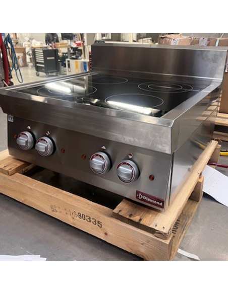 Cuisinière électrique vitrocéramique 4 foyers -Top-