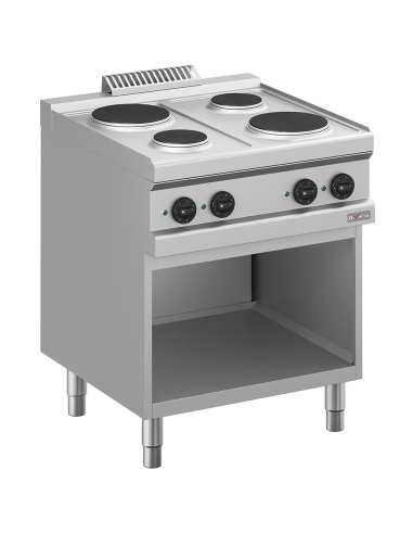 Fourneau électrique, 4 plaques rondes, sur armoire