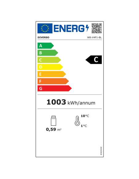 Vitrine de table ventilée, 4 faces vitrées, 4 niveaux, 80 litres - "Noire"