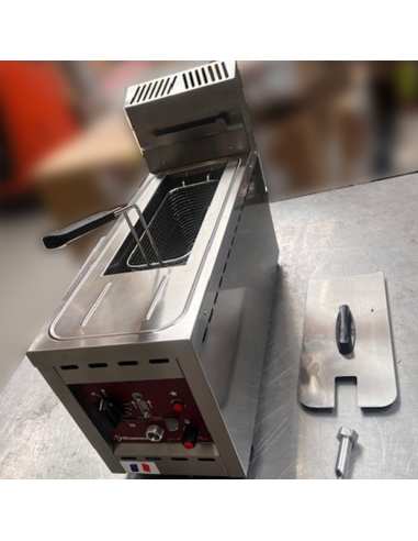 Friteuse gaz, 1 cuve 8 lit., à TOP