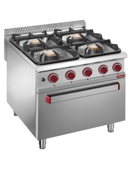Fourneau 4 feux gaz, four électrique GN 2/1