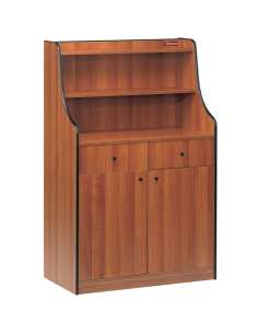 Meuble de service, 2 tiroirs, 2 portes, "Merisier"