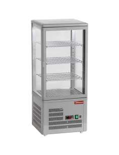 Vitrine de table ventilée, 4 faces vitrées, 4 niveaux "Grey"