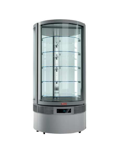 Vitrine cylindrique "FULL vitrée", 5 niveaux, ventilée