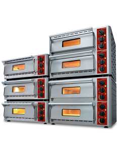 Four électrique pizzas, 2 chambres (3+3 kW) 430x430xh100 mm 2