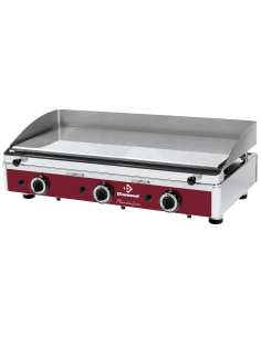 Plaque de cuisson lisse, chromée, gaz