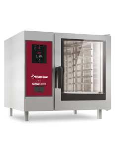 Four électrique  "TOUCH" vapeur directe/convection 6x GN 1/1 + Cleaning