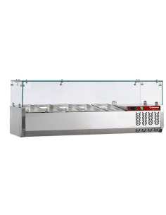 Structure réfrigérée 4x GN 1/3 -150mm, avec vitre