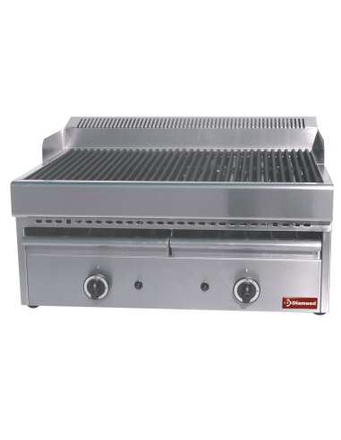 Grill-vapeur gaz avec grille de cuisson en fonte -Top-