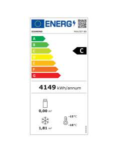 Vitrine "FULL vitrée" 440 Lt., 5 niveaux en verre, ventilée - ICE CREAM & PASTRY - NOIR 2
