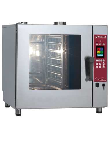 Four gaz TOUCH SCREEN vapeur - convection 7x GN 1/1 - AUTO-CLEANING