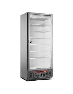 Congélateur statique, vitrée, 525 litres, GN2/1+600x400, inox