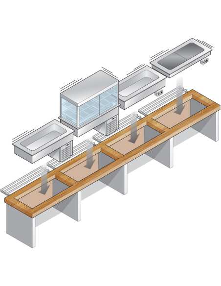 Elément vitrocéramique noire 3x GN 1/1
