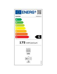 Vitrine cave à vins, ventilée, porte en acier inox, 470 Lt - 2 T° - NOIRE 2
