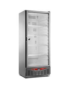 Frigo ventilé, 525 litres, vitrée, GN2/1+600x400, acier inox