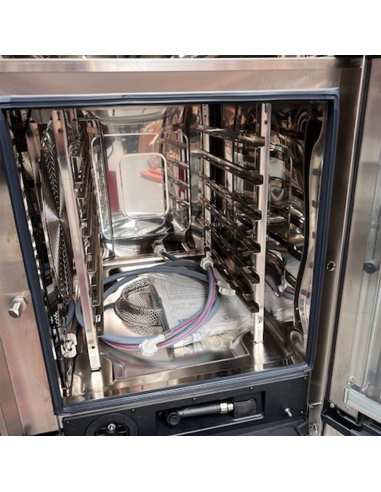 Four électrique "TOUCH" vapeur boiler et convection 6xGN1/1+ Cleaning + Support avec structure à platines, fours 6 & 10x GN 1/1
