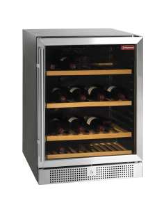 Vitrine cave à vins, ventilée, porte en acier inox, 160 Lt., BLACK